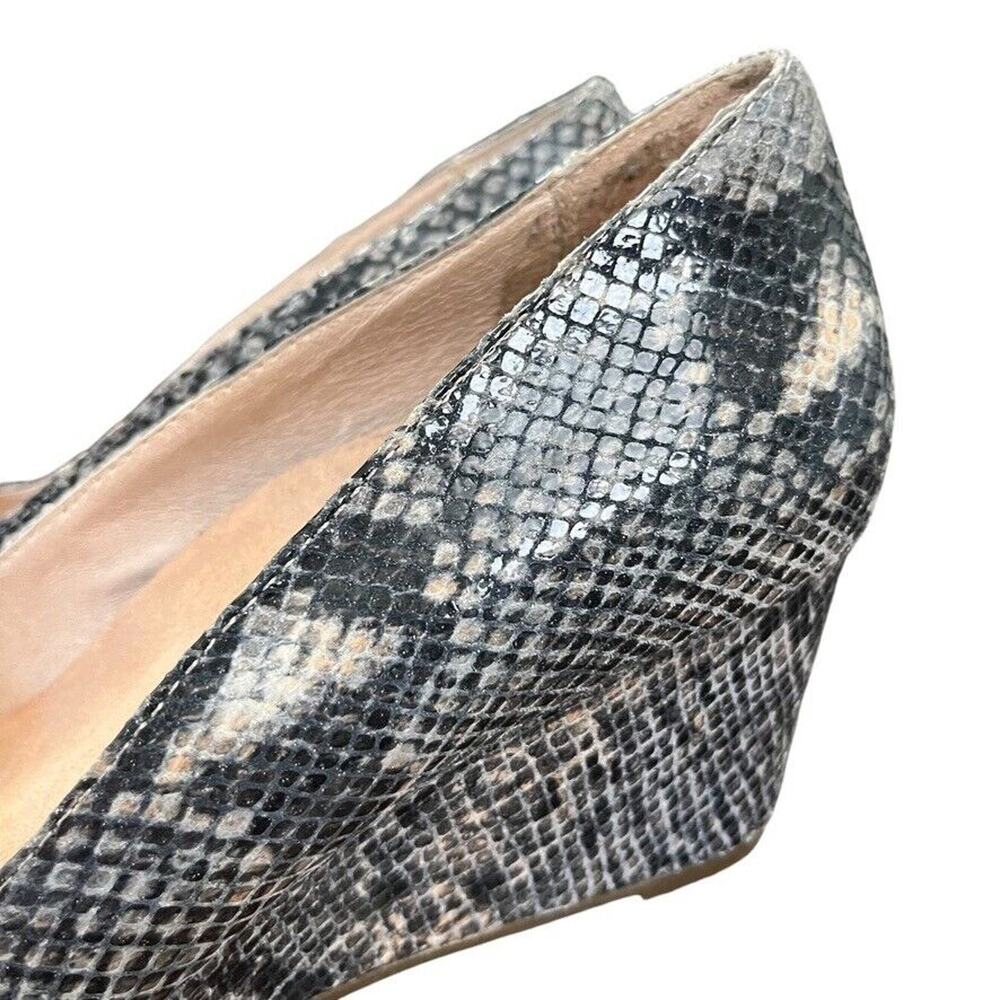 Vionic Gray Snakeskin Wedge Heels - Picture 9 of 16